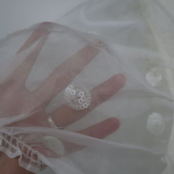 Crewcuts Organza T-Shirt Girl XXL(14-15) Ivory Twee Special Occasion Holiday NWT - Picture 7 of 16